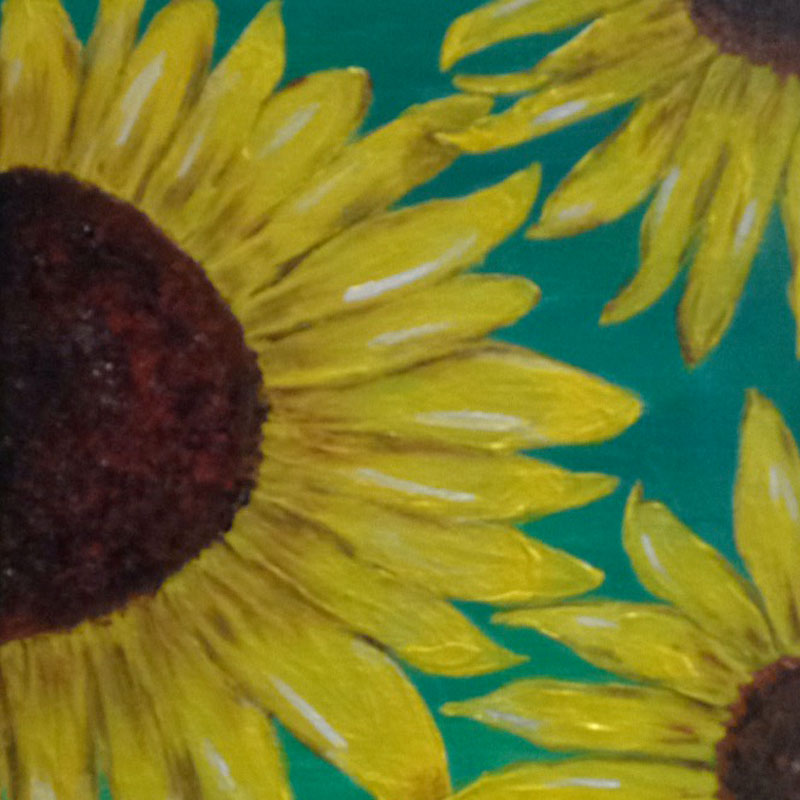 acrylic sunflowers